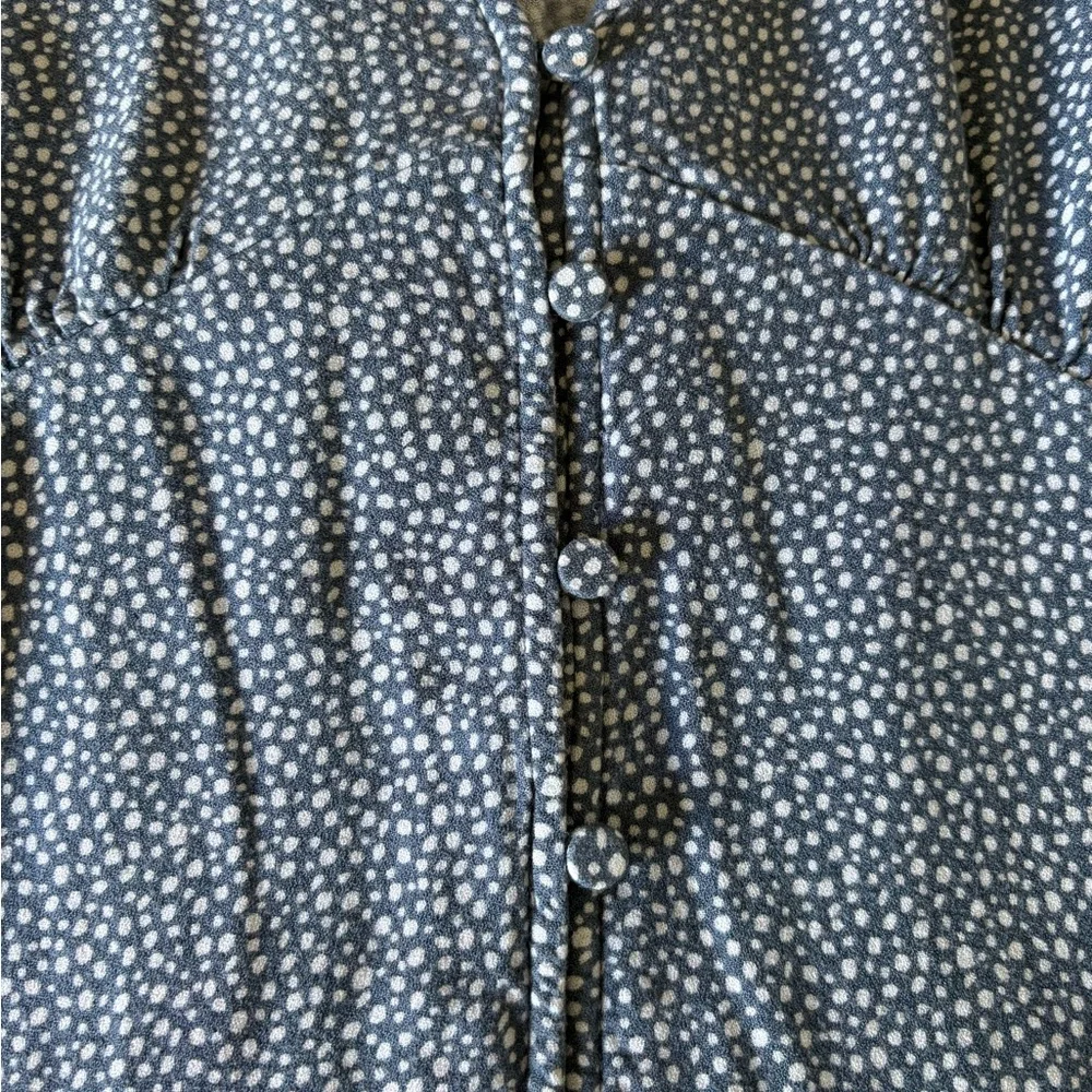 Abercrombie And Fitch Womens Medium Blue White Summer Dress With Pockets - Picture 6 of 12